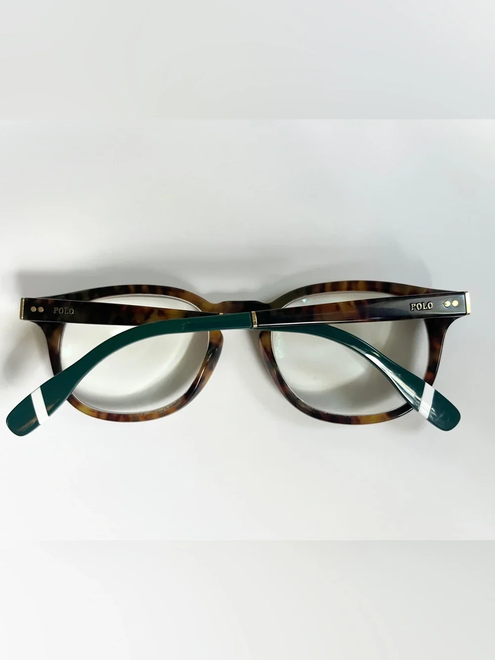 Polo Ralph Lauren Men Eyeglass Frames Shiny Brown Tortoise Shell Green PH2267